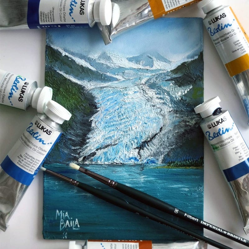 Lukas Berlin Pro Artists Water Mixable Oil Paint Set of 10 (20mL) Selection Set of 10-20 ml Tubes, Water Soluble, Lightfast Pigments, Quick Drying, Easy Clean-Up, Eco-Friendly, Professional Quality - Image 2
